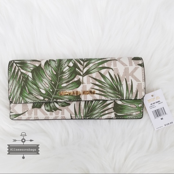 Michael Kors Jet set flat wallet vanilla olive - Picture 3 of 6